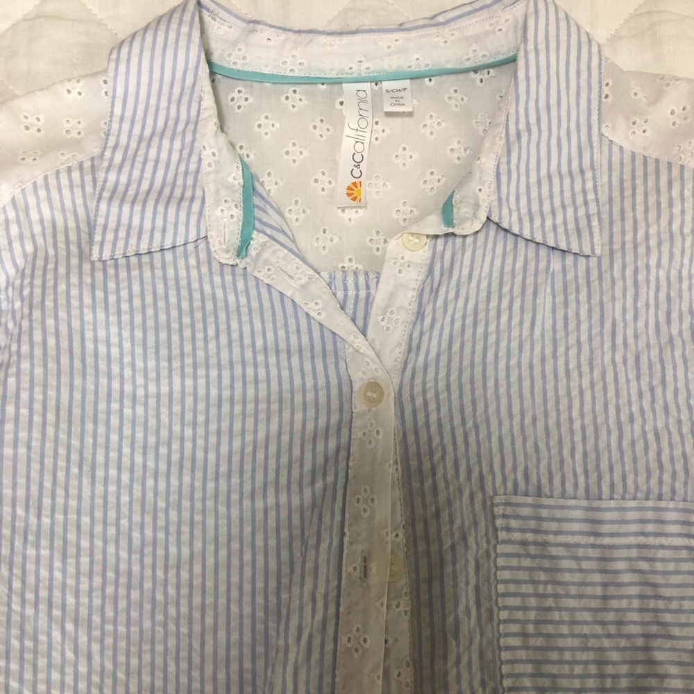 C&C California Seersucker top slice small